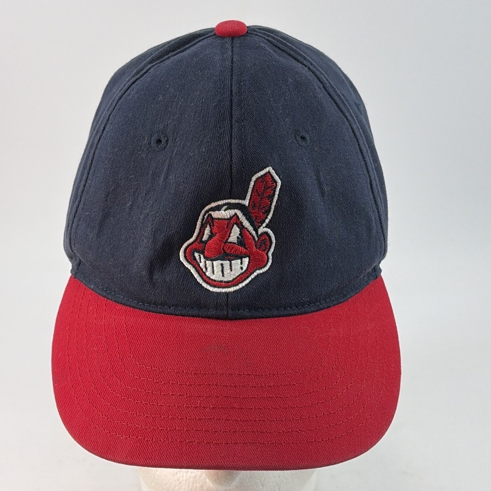 Cleveland Indians Hat Cap Strap Back Youth '47 Brand Chief Wahoo 00's Y2K